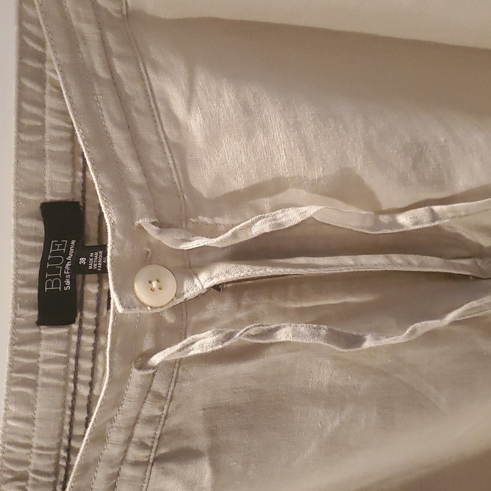 Men's Cream Drawstring Pants